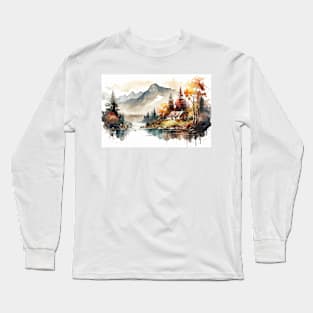 Peaceful Riverside Retreat Long Sleeve T-Shirt